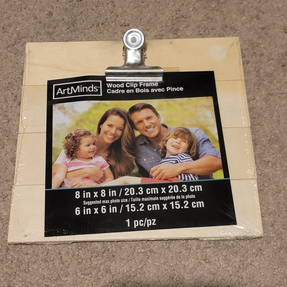 Lot Of 5 Wood Clip Board Frame Photo Frame 6 x 6 inch Photo NEW